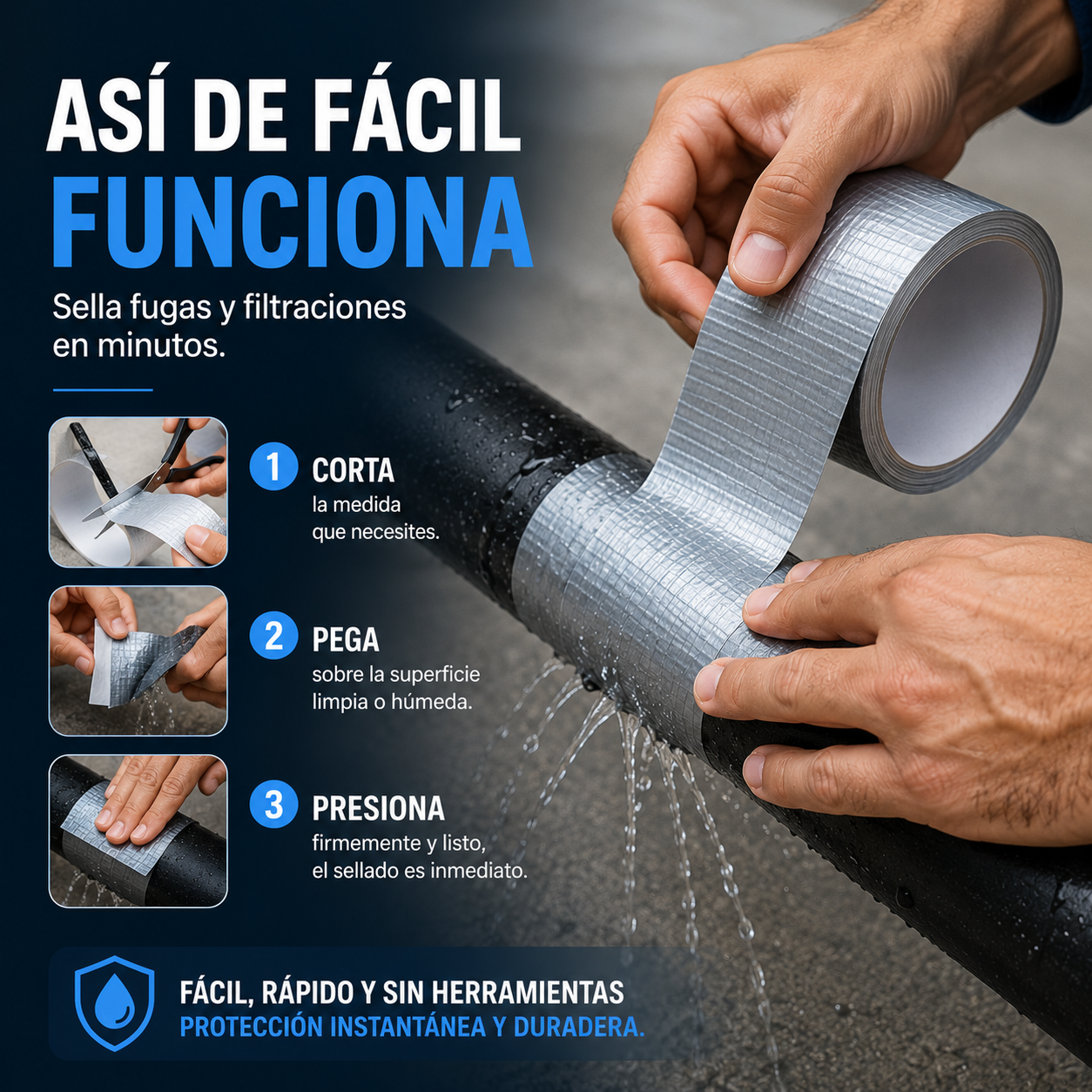 Cinta tapagoteras impermeable SellaMax™