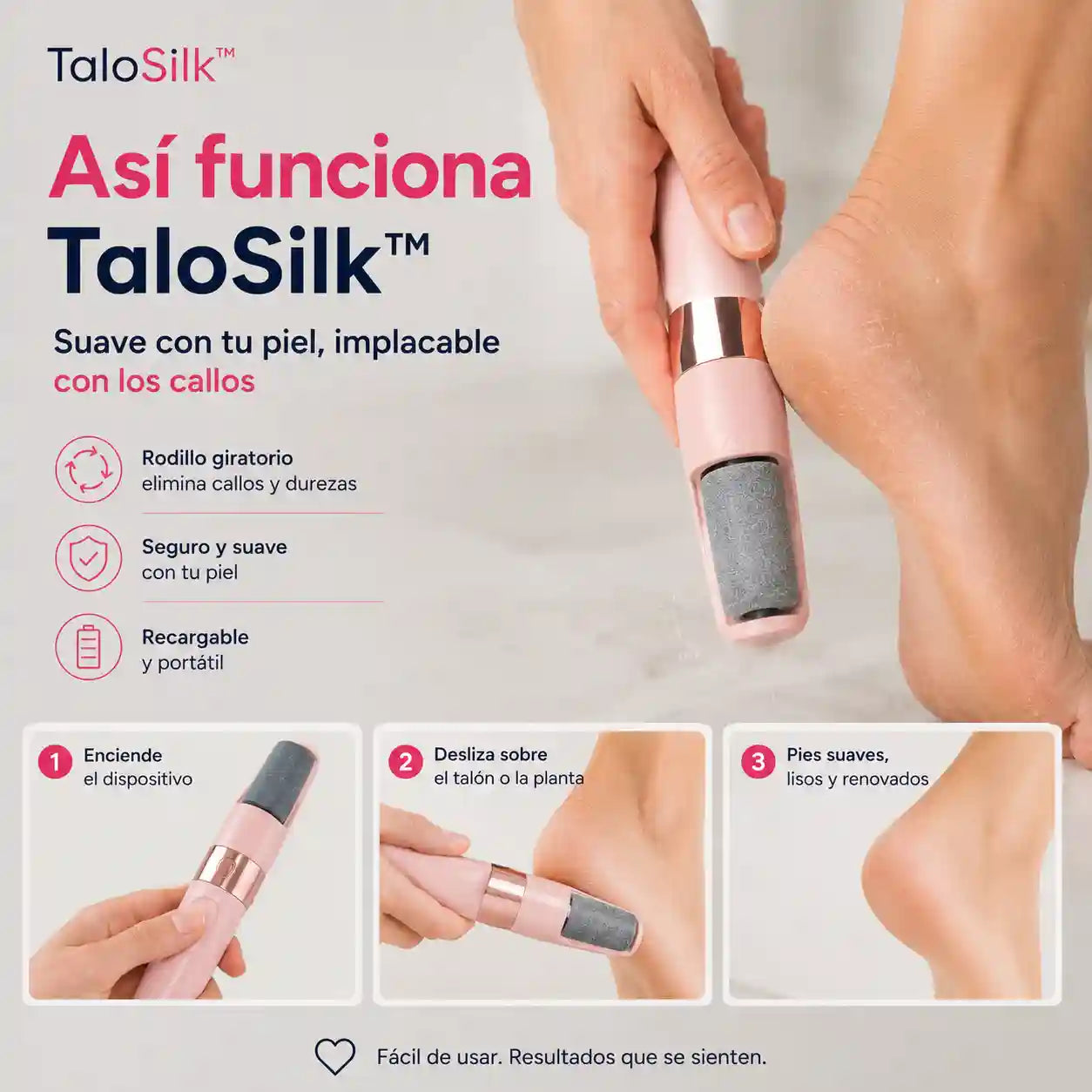 Removedor Callos Eléctrico Recargable TaloSilk™