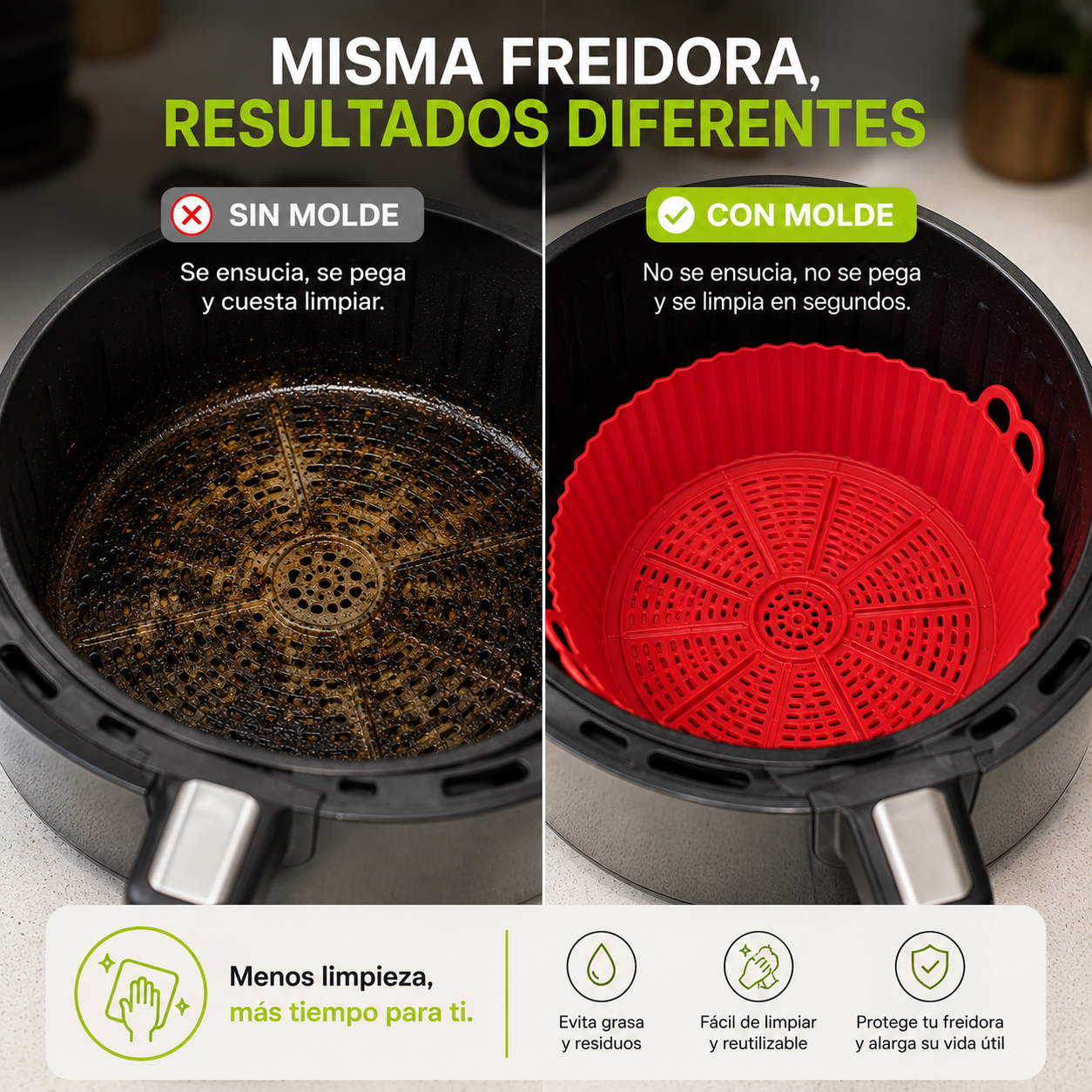 Kit de 6 Moldes de Silicona para Freidora EASYFRY™