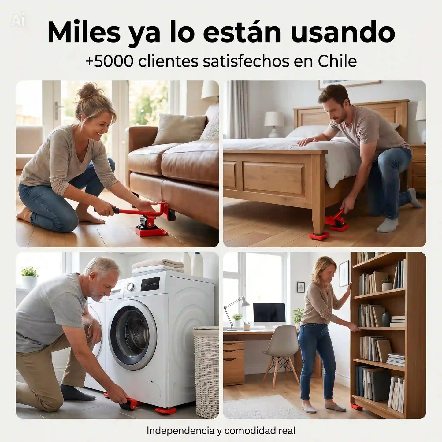Kit levanta mueble (juego de 5 piezas)   DESLIZAPRO™