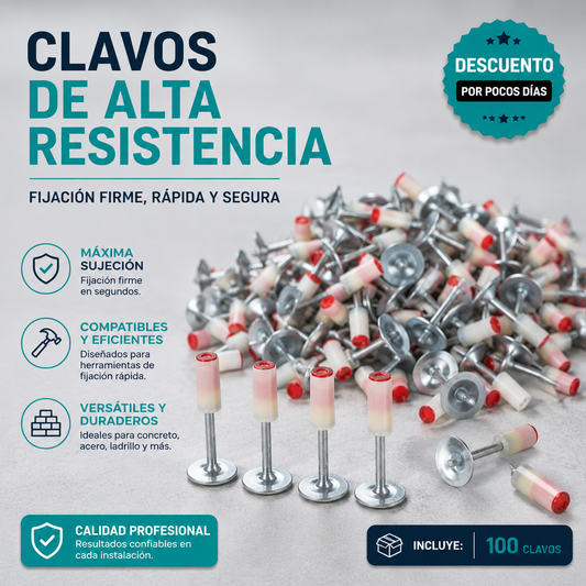 CLAVOS FULMINANTE  CAJAS DE 100