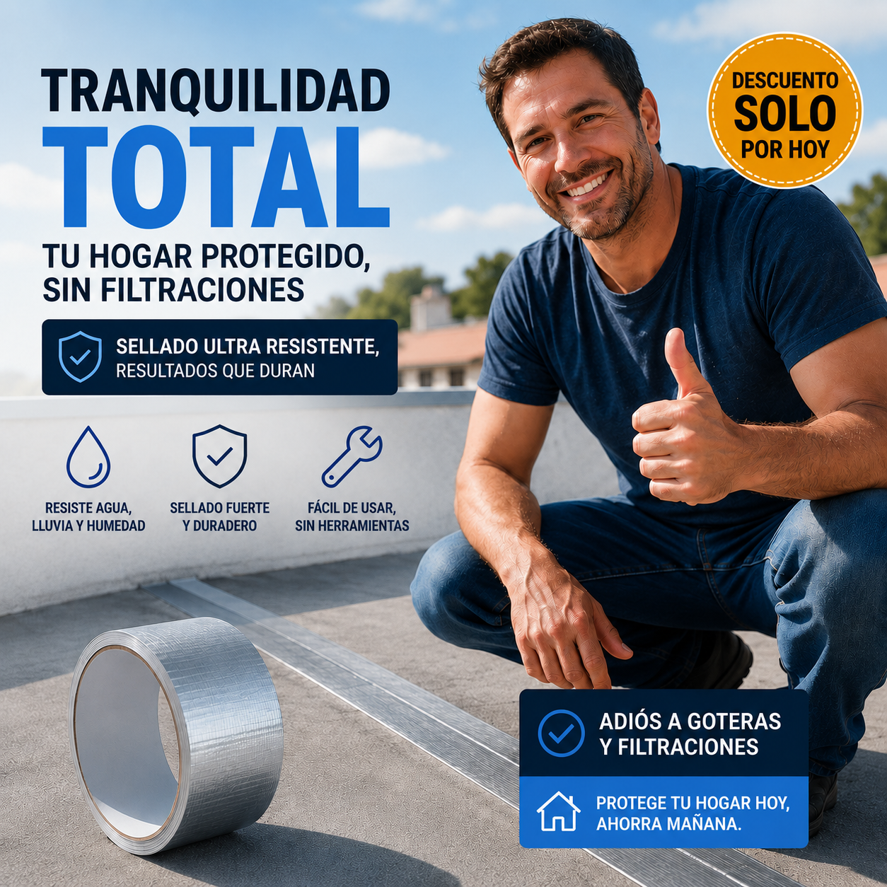 Cinta tapagoteras impermeable SellaMax™